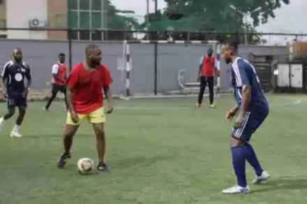 Singer Davido Shows Off His Football Skills (Photo)